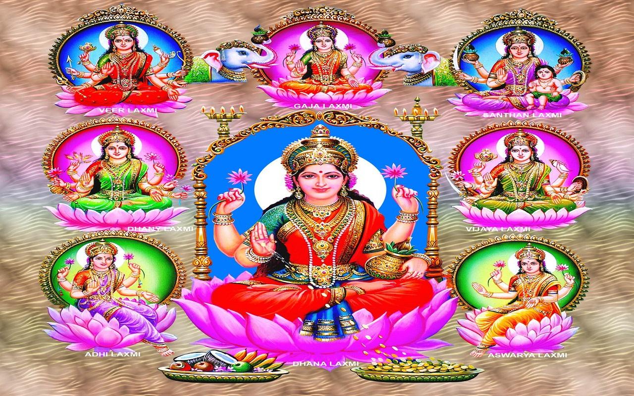 Goddess Lakshmi Devi Self Adhesive Poster for Pooja Room 12 X 18 inches